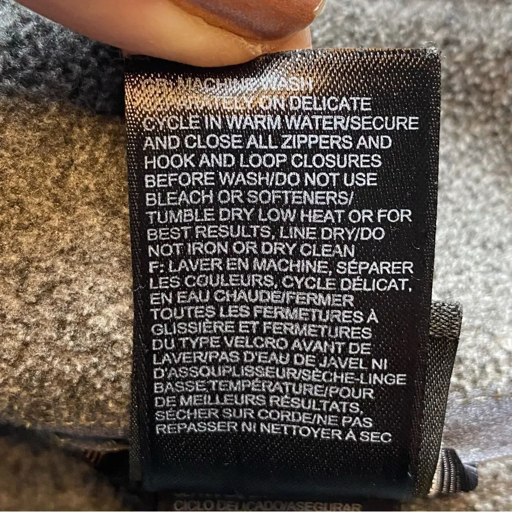 The North Face Gray Fleece Jacket Size Medium